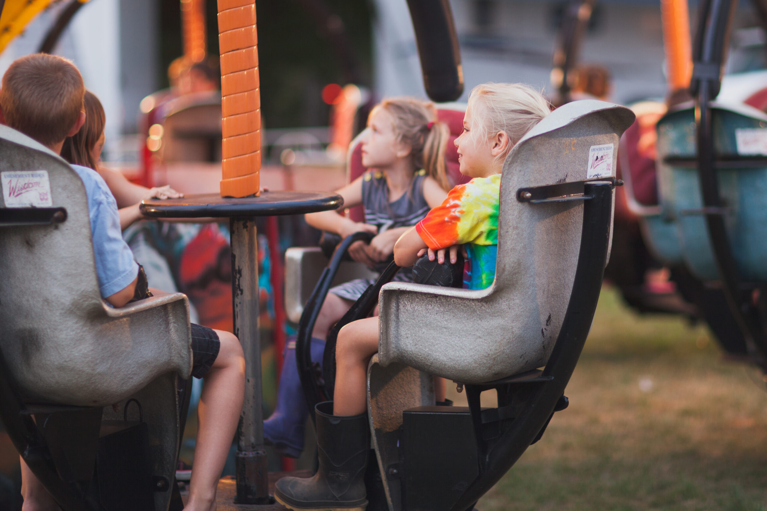children on a ride